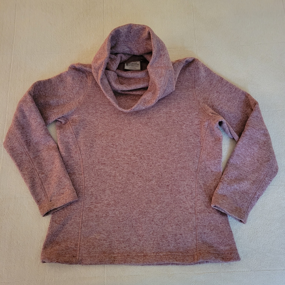 Mountain Warehouse Idris Cowl Neck Sweater in Soft Mauve size 14